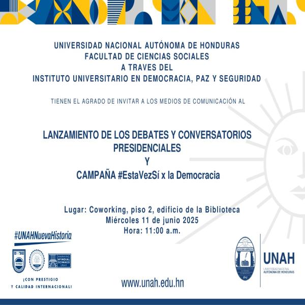 Lanzamiento de los debates y conversatorios presidenciales y campaña #EstaVezSí x la Democracia 