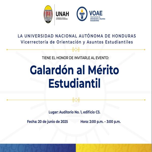 UNAH: Galardón al Mérito Estudiantil 