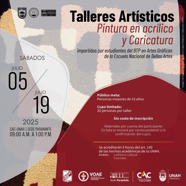Taller Artísticos: Pintura en acrílico y caricatura 