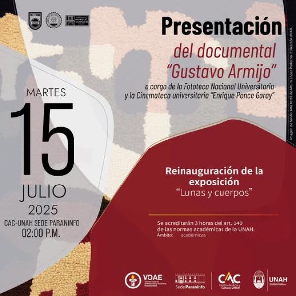 Presentación del documental: “Gustavo Armijo”, una producción de la Fototeca Nacional Universitaria y la Cineteca Universitaria “Enrique Ponce Garay” 