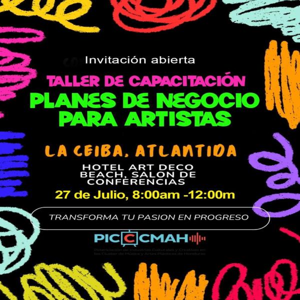 Taller de capacitación de planes de negocios para artistas 