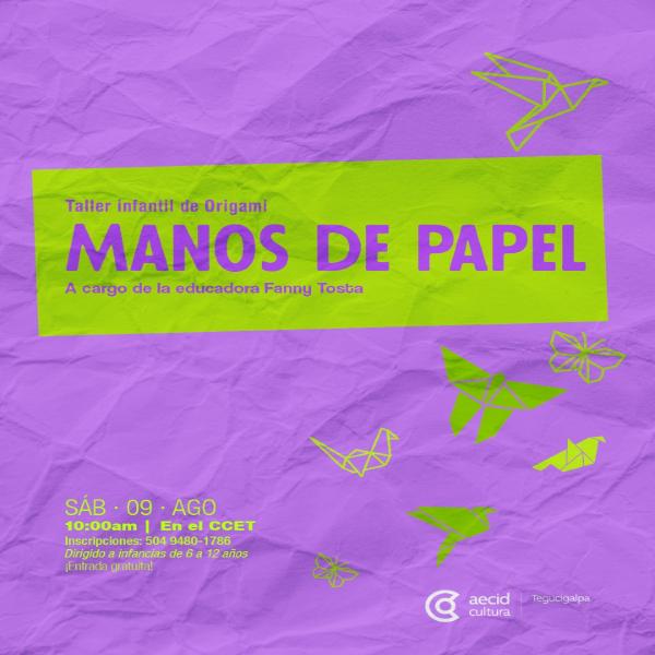 Taller infantil de Origami: Manos de papel 