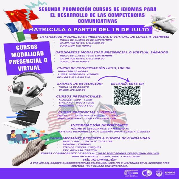 Segunda promoción de cursos de idiomas para el desarrollo de las competencias comunicativas 