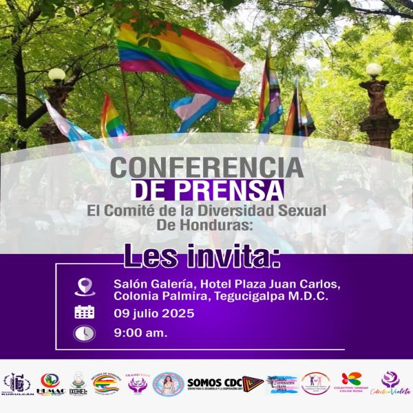 Comité de Diversidad Sexual de Honduras convoca a conferencia de prensa 