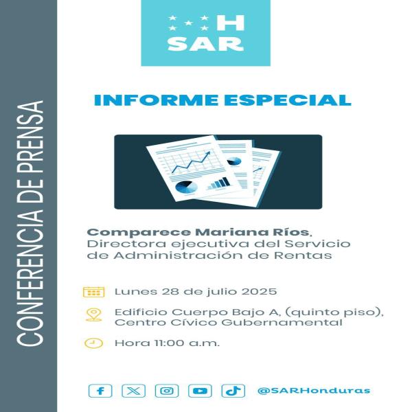 Informe Especial: Comparece Mariana Ríos, directora ejecutiva del Servicio de Administración de Rentas (SAR)