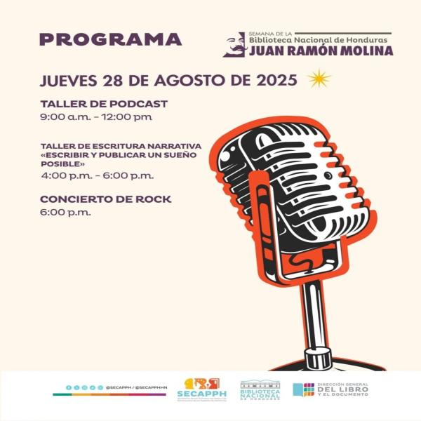 145 aniversario de la Biblioteca Nacional Juan Ramón Molina: Actividades programadas 