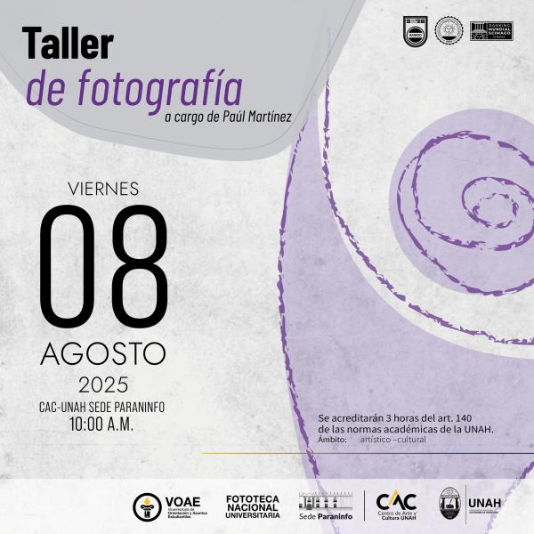 Taller de Fotografía a cargo de Paúl Martínez, Director de la Fototeca Universitaria