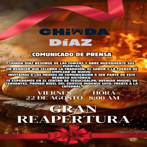 Reapertura de Chinda Díaz 