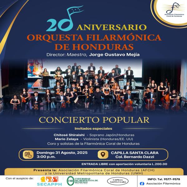 Orquesta Filarmónica de Honduras: 20 años de armonia en Honduras 