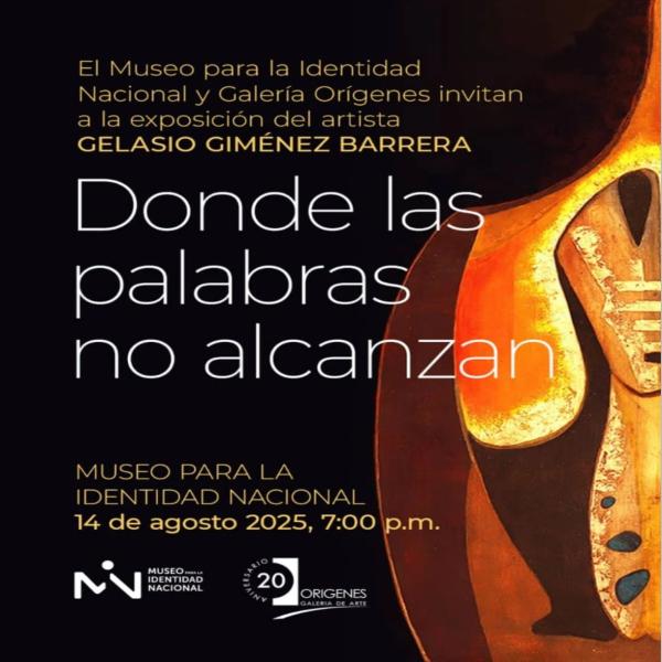 Inauguración de la exposición: Donde las palabras no alcanzan del hondureño de raíz cubana Gelasio Giménez 