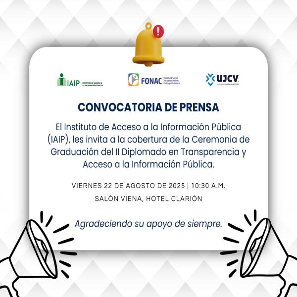 IAIP: Ceremonia de Graduación del II Diplomado en Transparencia y Acceso a la Información Pública