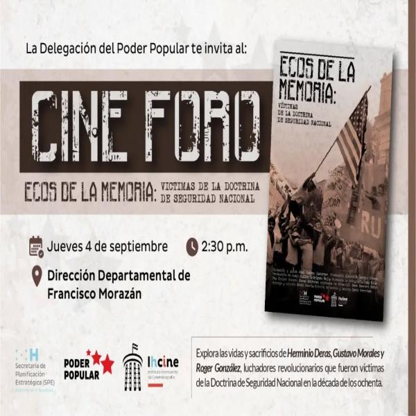 Cine Foro: Ecos de la Memoria: víctimas de la Doctrina de Seguridad Nacional 