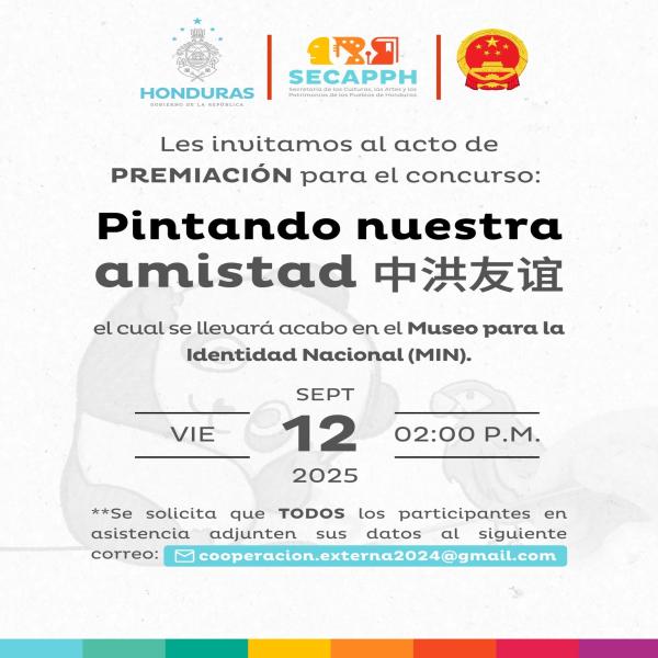 Premiación del Concurso “Pintando Muestra Amistad” 