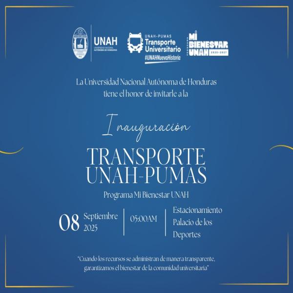 Inauguración del Transporte UNAH-PUMAS 