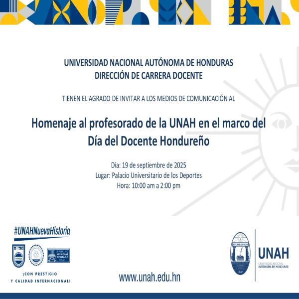 Homenaje al profesorado de la UNAH en el marco del Día del Docente Hondureño