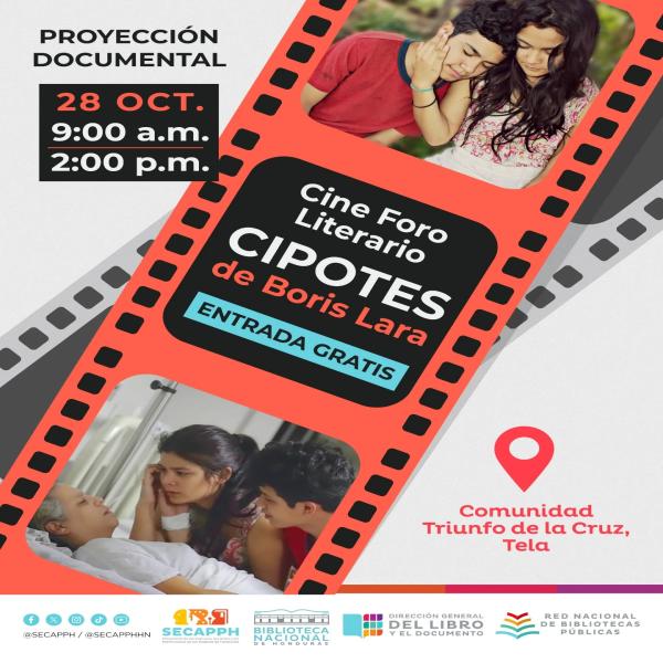 Cine Foro Literario: proyección documental Cipotes de Boris Lara