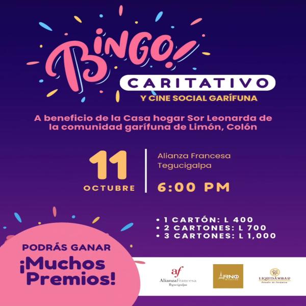 Bingo Caritativo y Cine Social Garífuna