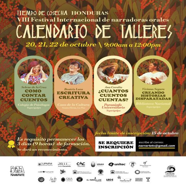 Calendario de Talleres de Narración Oral: VIII Festival Internacional de narradores arales  