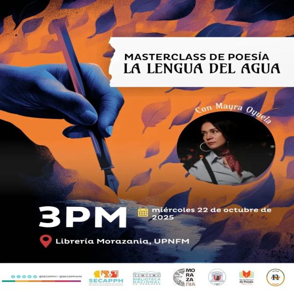 Másterclass de poesía con Mayra Oyuela "La lengua del agua" 