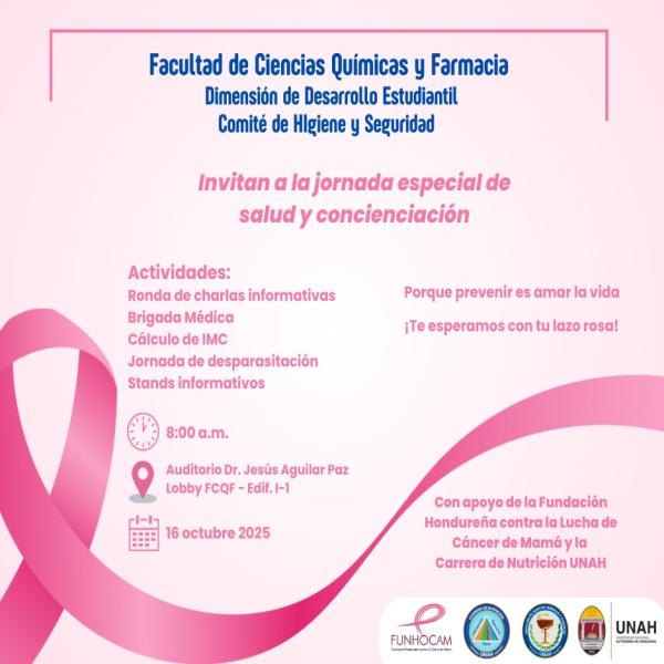 UNAH: Jornada especial de salud y concienciación contra el Cáncer de Mama