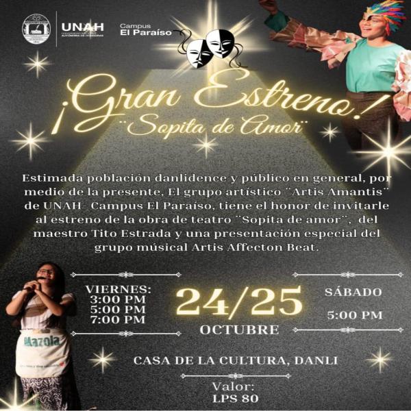 Gran estreno de la obra “Sopita de Amor” 