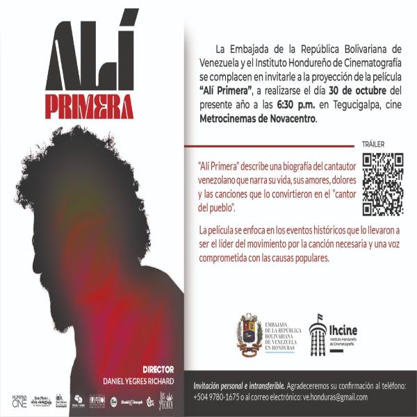 Proyección especial: “Alí Primera”