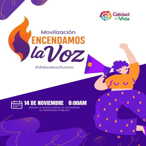 Movilización “Encendamos la Voz”, en el marco del Día Internacional para la Erradicación de las Violencias contra las Mujeres