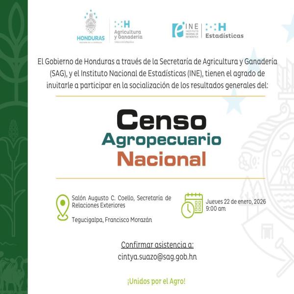 Socialización de los resultados generales del Censo Agropecuario Nacional
