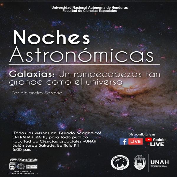 Noche Astronómica: “Galaxias: un rompecabezas tan grande como el universo” 