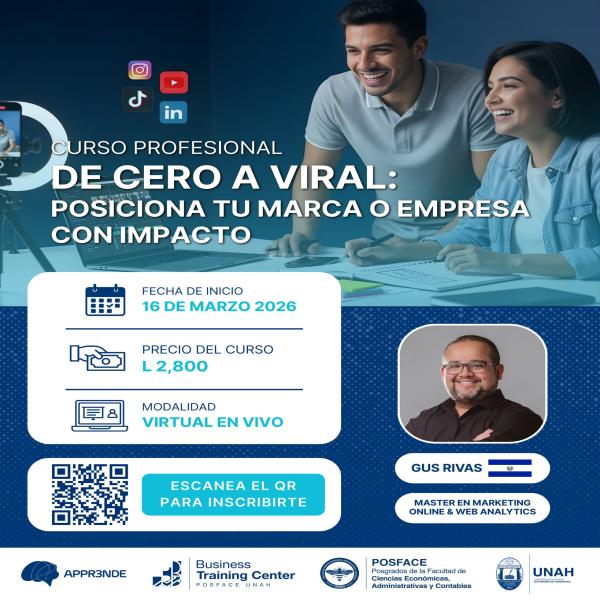 Curso Profesional: De Cero a Viral: Posiciona tu marca o empresa con impacto 