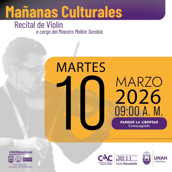 Mañanas Culturales: Recital de violín a cargo del maestro Melbin Sarabia