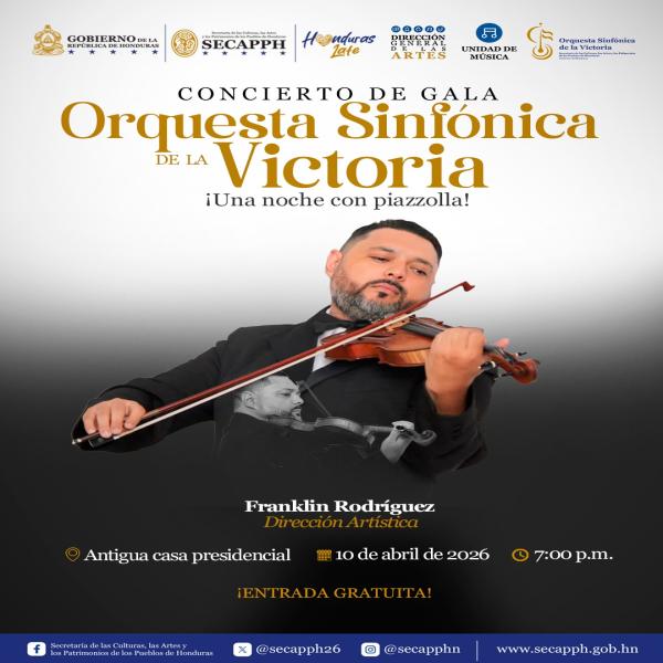 Concierto de Gala: Orquesta Sinfónica de La victoria “Una noche con Piazzolla” 