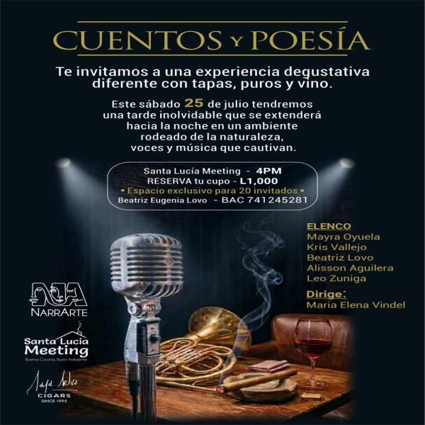 Cuentos y Poesía: Experiencia degustativa diferente con tapas, puros y vinos 