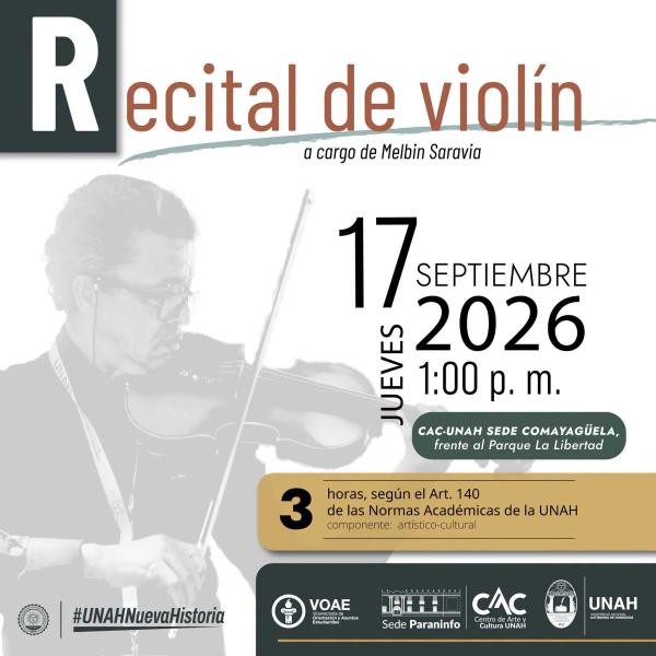 Recital de violín a cargo de Melbin Saravia