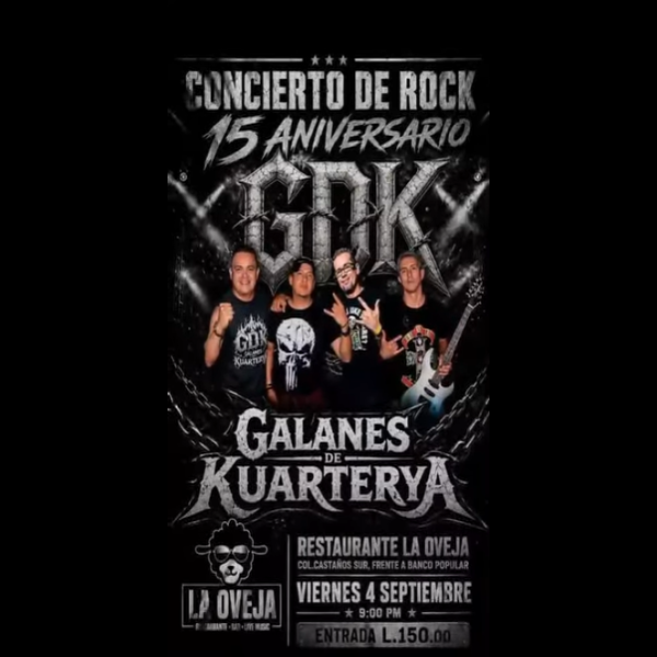 Concierto de Rock: 15 Aniversario Galanes de Kuarterya