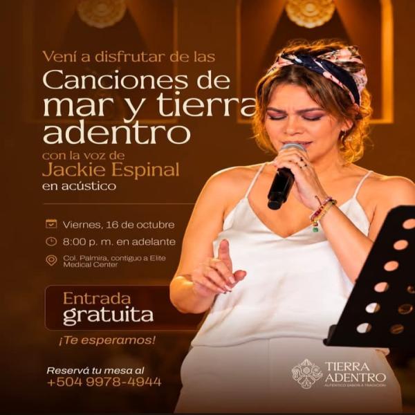 Canciones de mar y tierra adentro con la voz de Jackie Espinal 