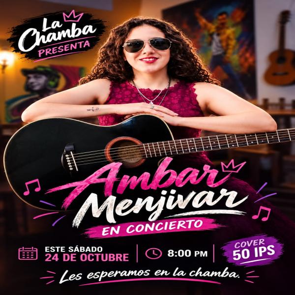 Ámbar Menjívar en concierto 