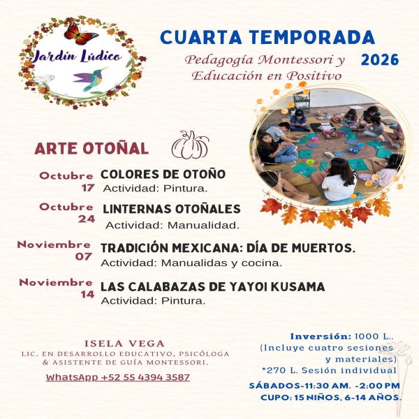Arte Otoñal: Actividad Lúdica para niñ@s de 6 a 14 años