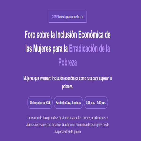 Foro sobre la Inclusión Económica de las Mujeres para la Erradicación de la Pobreza